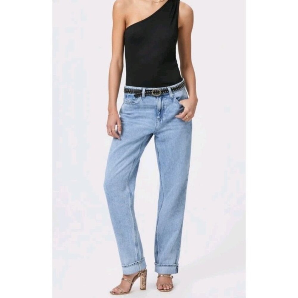 Paige Relaxed Noella 32" Straight Jean Size 24 Dorit Distressed